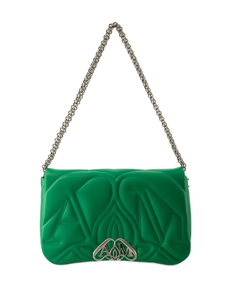 Alexander McQueen Die Seal Crossbody -Tasche Alexander Mc Queen Ledergrün Grün