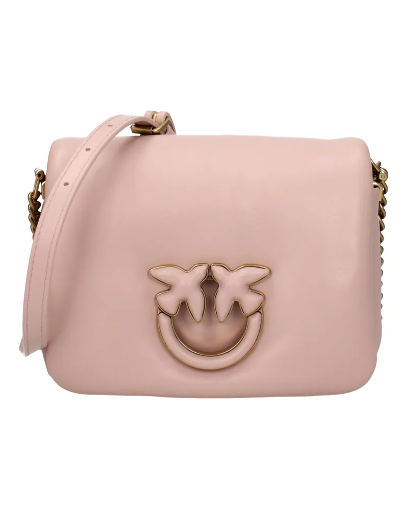 Pinko Damens Umhängetasche Love Pink Leder/Puderrosa -