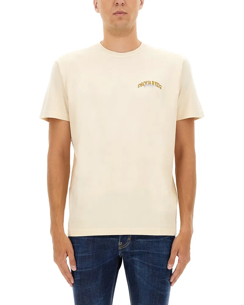 Dsquared2 T -Shirt mit Logo Beige