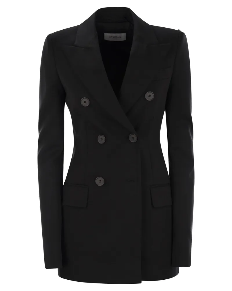SPORTMAX Frizzo Scuba Jersey Blazer Black