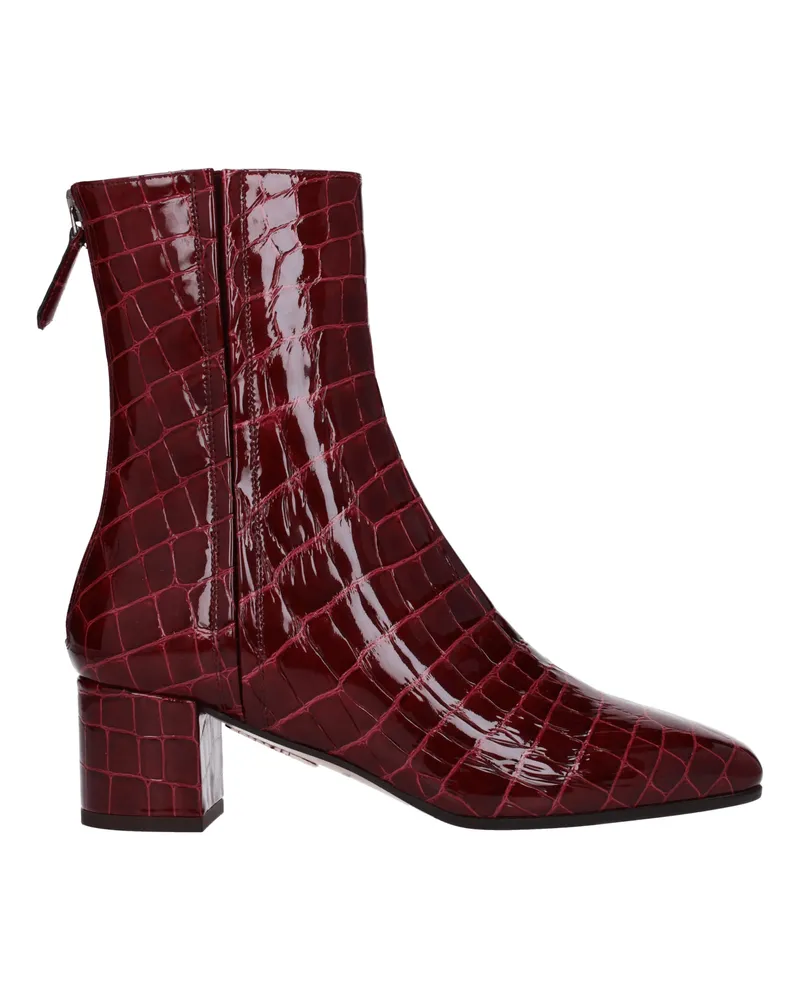 Aquazzura Groove Damens Stiefel Rot/Aubergine-Leder -