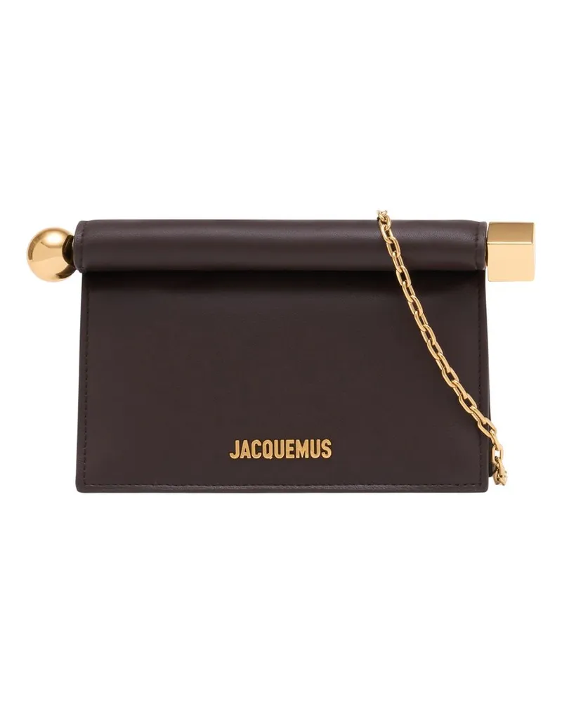 Jacquemus La Petite Pochette Rond Carré  Leder braun Braun