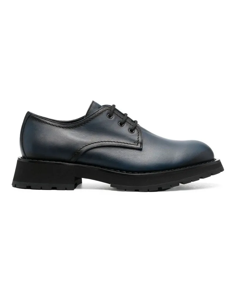 Alexander McQueen Leder Derbies Blue