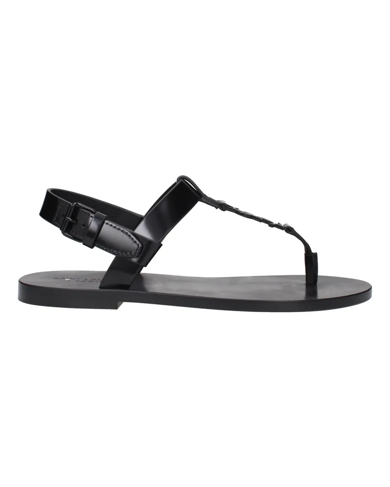 Saint Laurent Sandali Cassandre Uomo Pelle Nero -