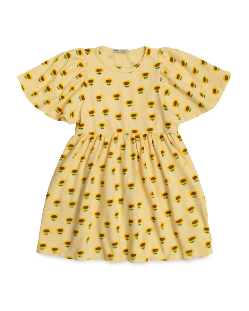 BOBO CHOSES Bobo wählt "Sonnenblumen" -Kleid aus White