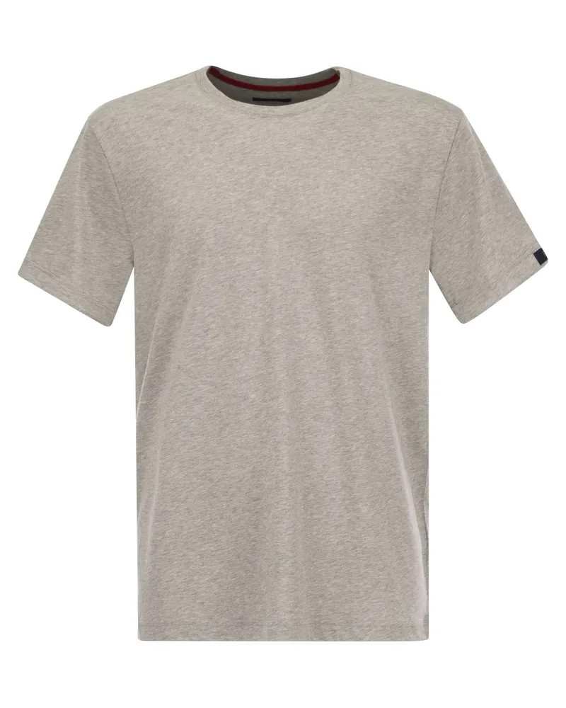 Fay Cotton T -Shirt Grau