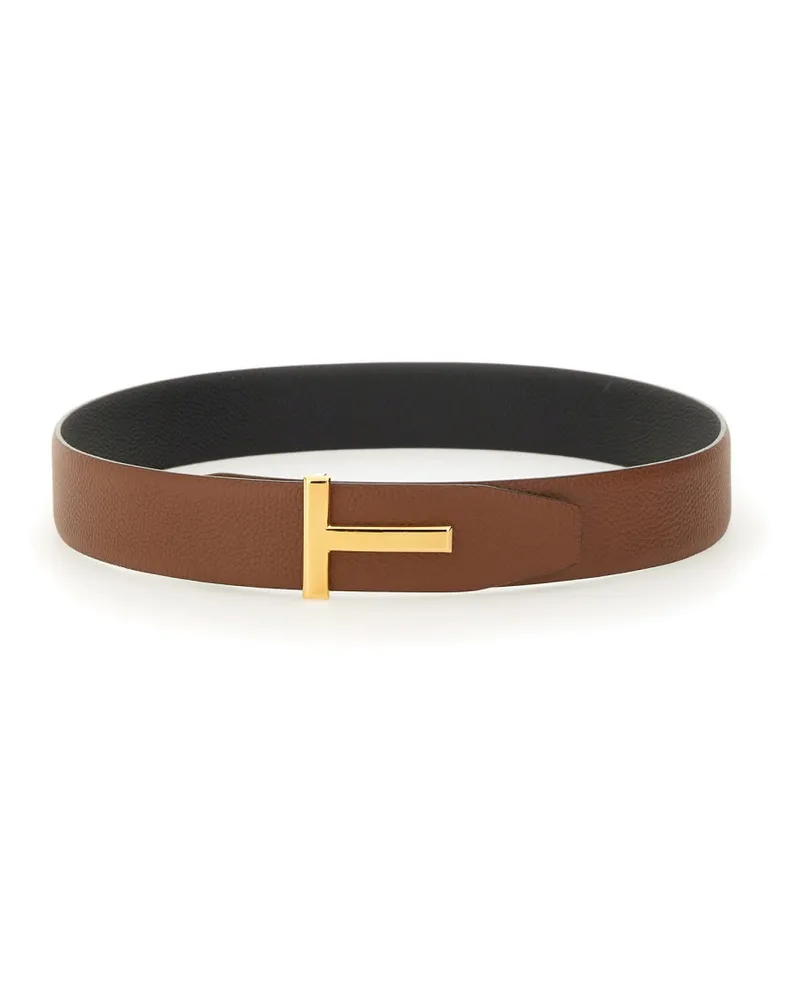 Tom Ford Reversible Ledergürtel Brown