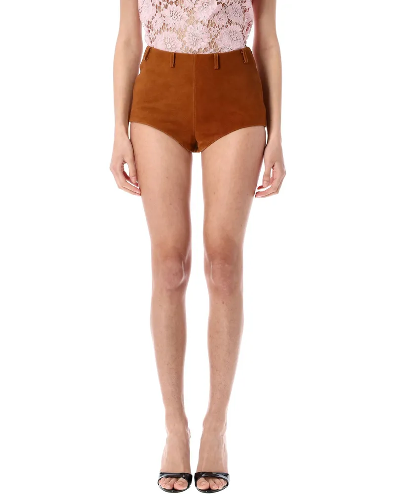 Self-Portrait Selbstporträtshorts braun Brown