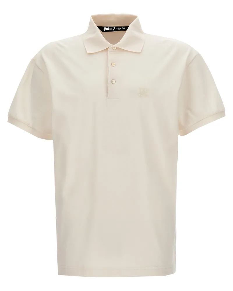 Palm Angels Monogramm' Polo -Hemd White