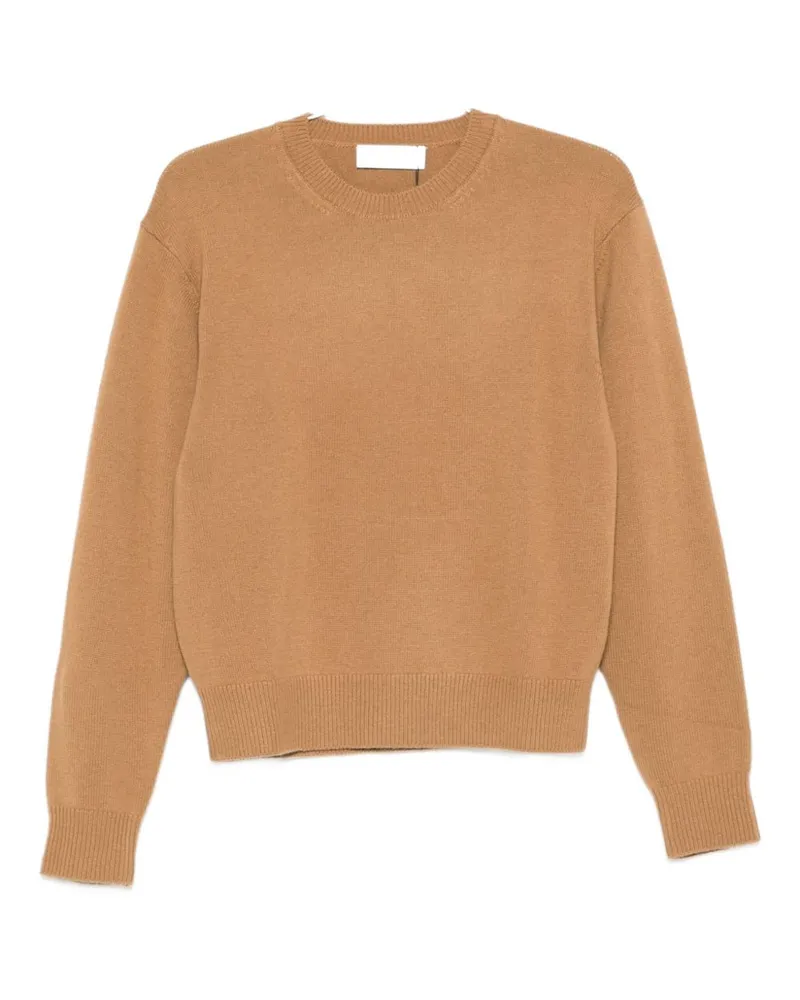 Dunst Woll Crewneck -Pullover Camel