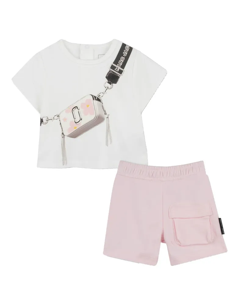 Marc Jacobs T Shrt Set With Bermuda Shorts Pink