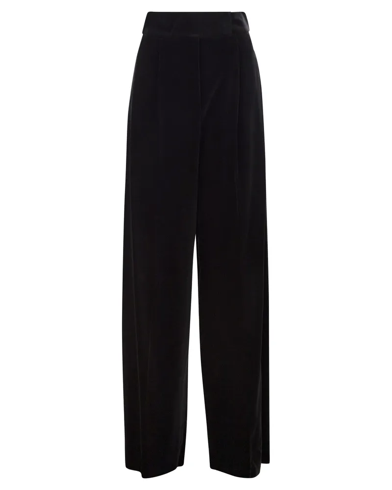 Max Mara Bratto1234 Hose aus gebürstetem Samt Black