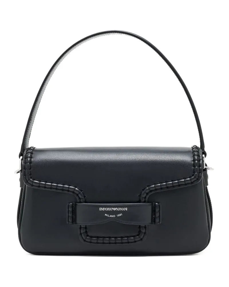 Emporio Armani Leder Umhängetasche Black