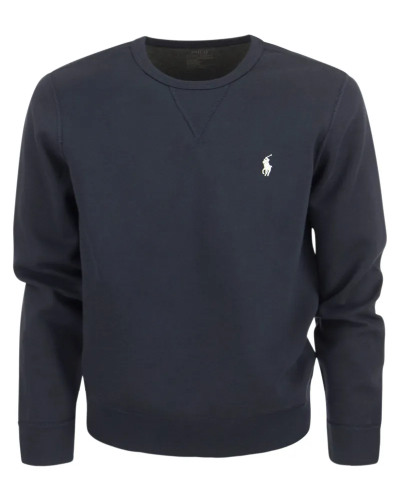 Ralph Lauren Double Strick Crew Neck Sweatshirt Marine