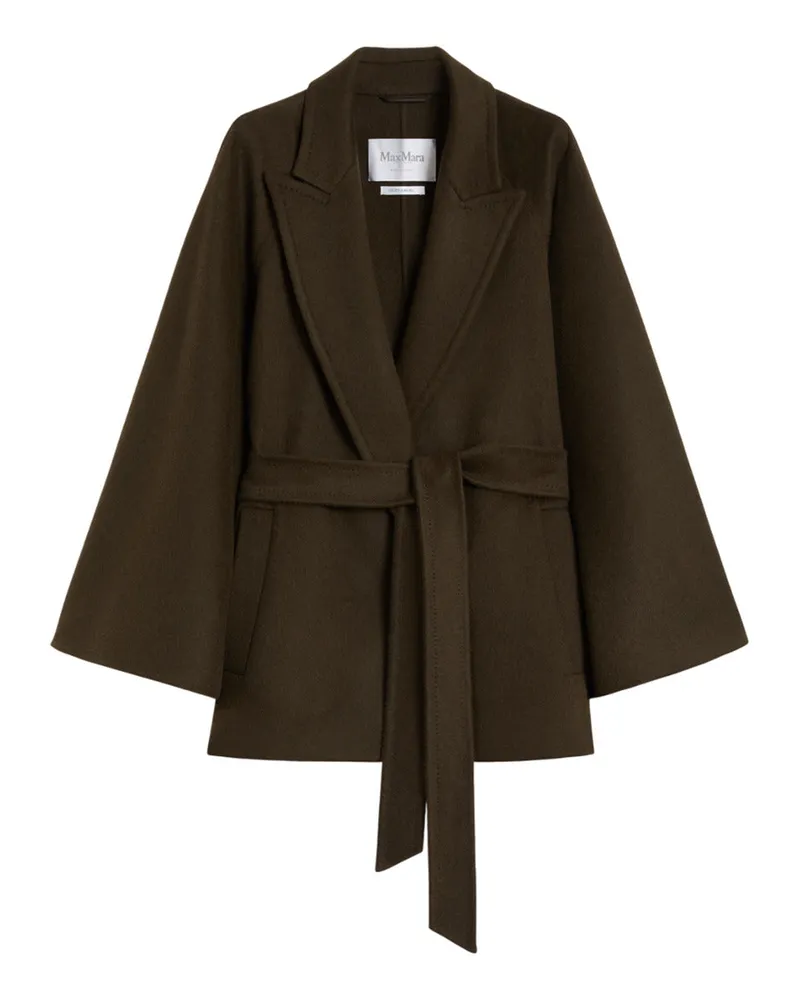 Max Mara Kamelmantel mit Gürtel Verde