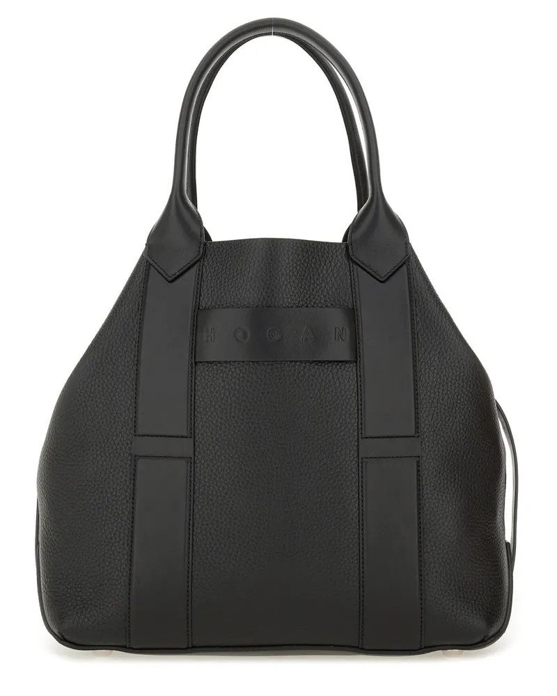 Hogan Script" Shopping Bag Black