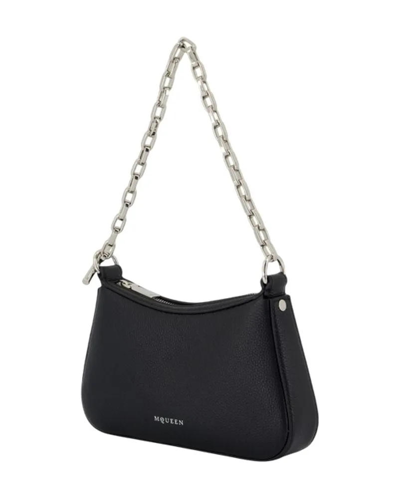 Alexander McQueen T Bar Mini Handtasche Alexander Mc Königin Leder schwarz Schwarz