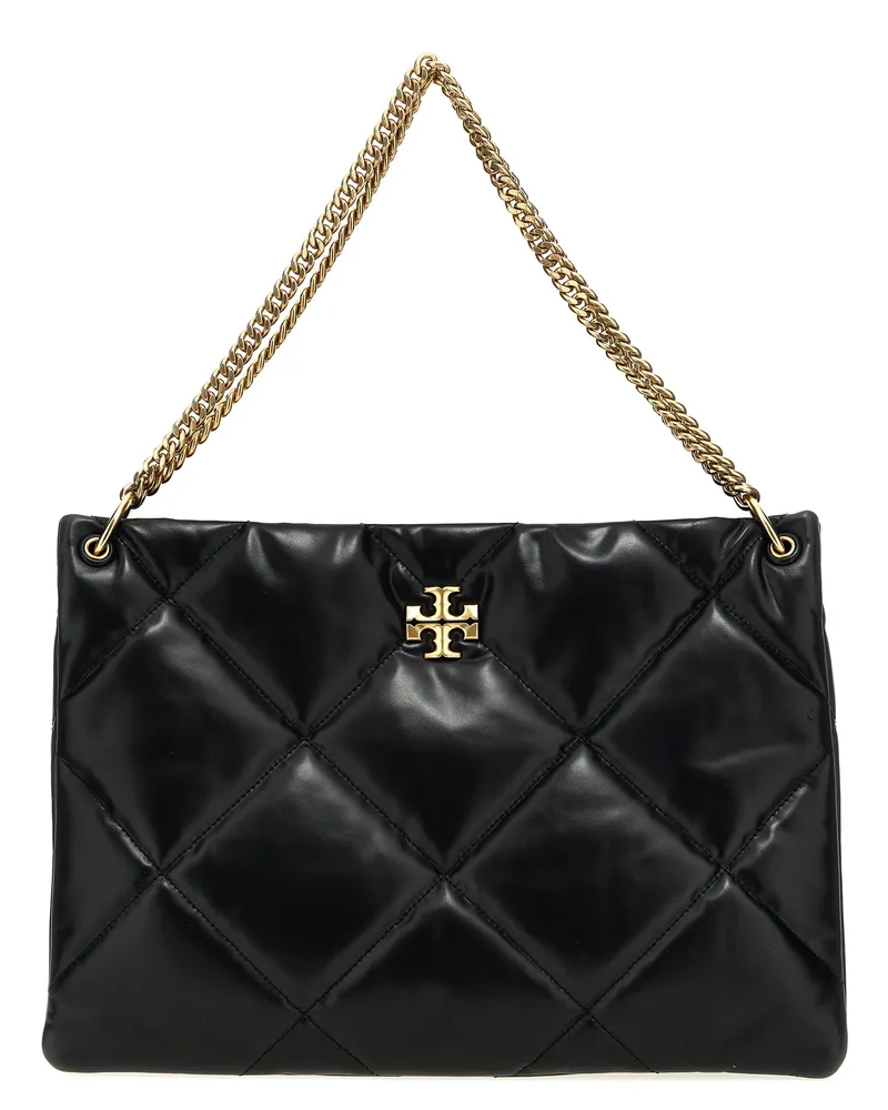 Tory Burch Kira Diamond Quilt Hobo' Einkaufstasche Schwarz