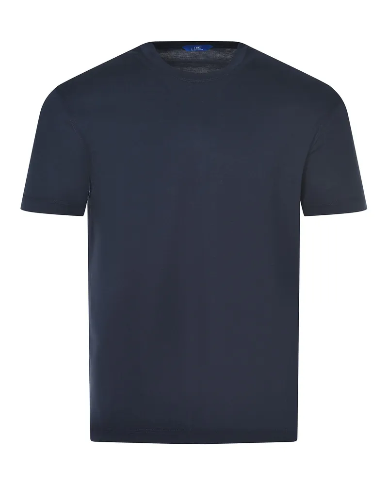 KIRED KURED "KISSM" T -Shirt aus Baumwolle Blue
