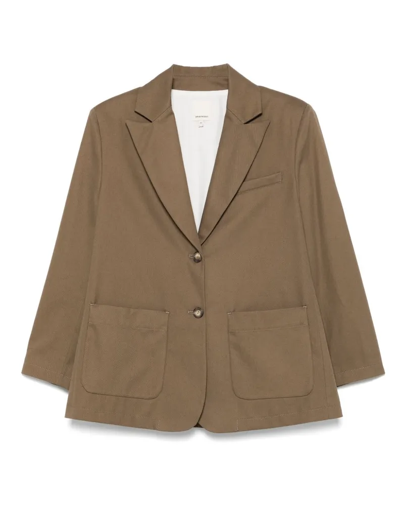 Emporio Armani Cotton Caban Mantel Brown