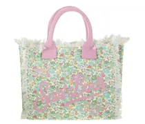 Vanity Canvas -Tasche mit Blumendruck