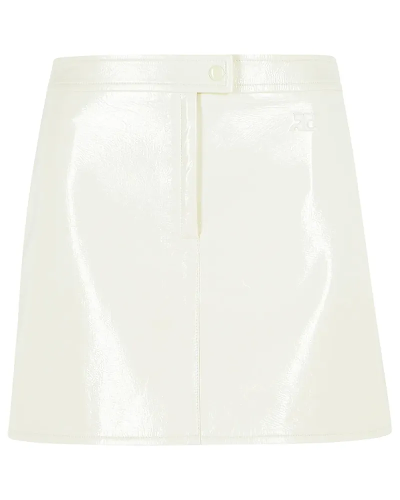 Courrèges Reedition' Weißer Minirock aus Polyestermischung White