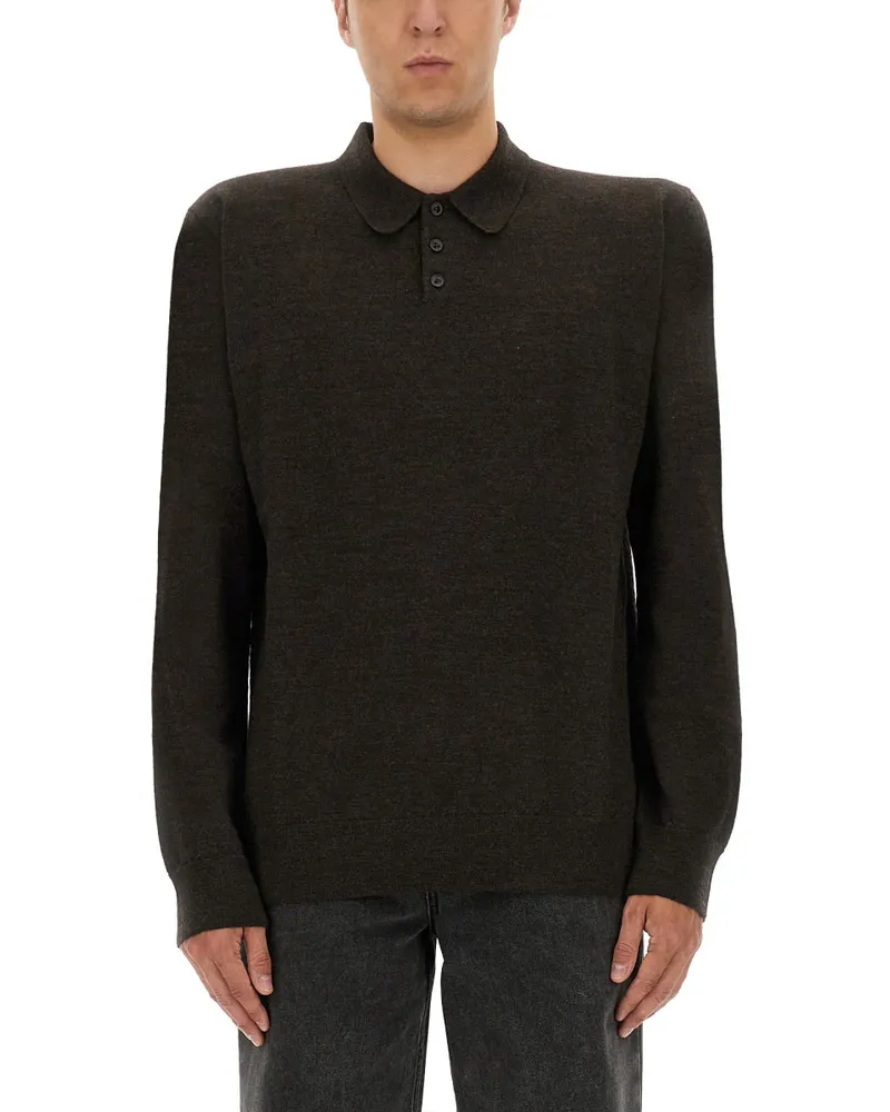 Maison Margiela Wool Polo Brown