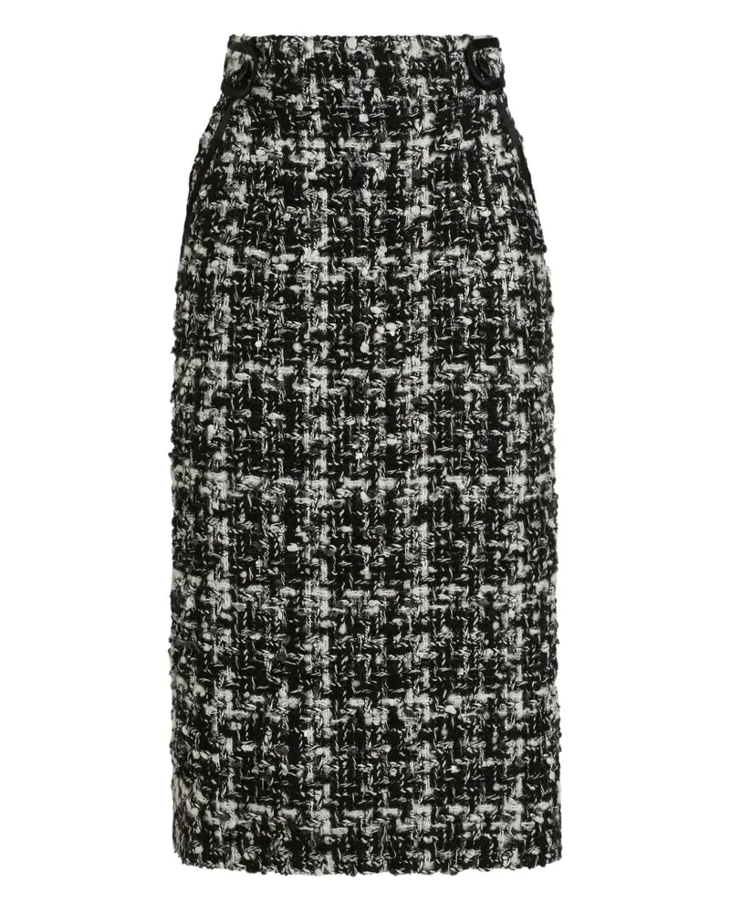 Dolce & Gabbana Wollmischung Midi Rock Grey