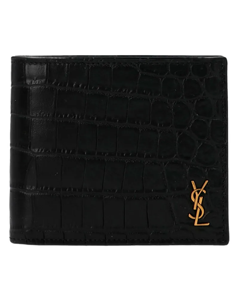 Saint Laurent Monogram East/West“-Geldbörse Black
