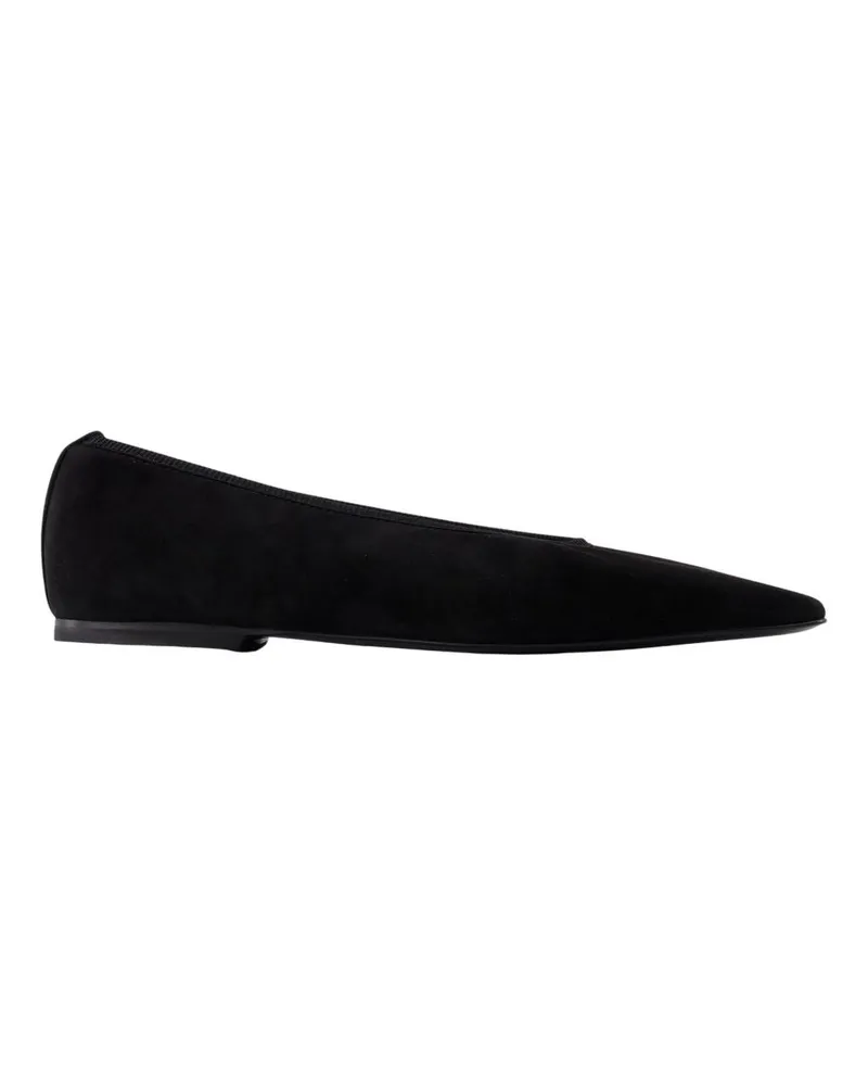 Totême Minimalistische Ballerinas  Leder schwarz Black