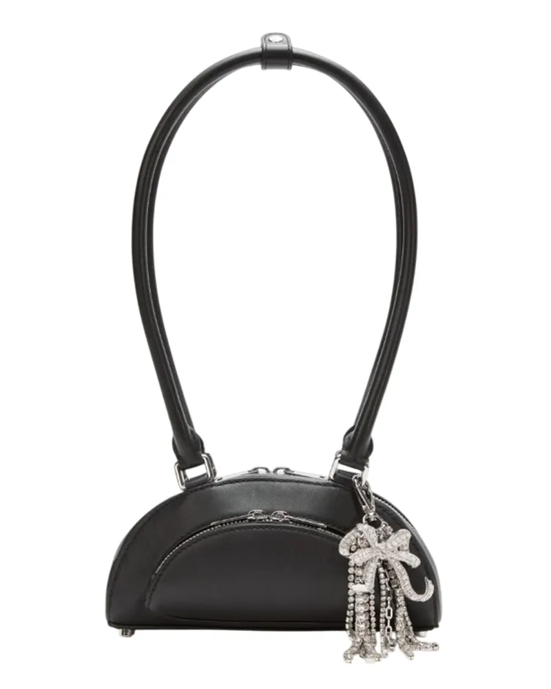 Self-Portrait Self Portrait Mini Black Leder Charme Crossbody Tasche Black