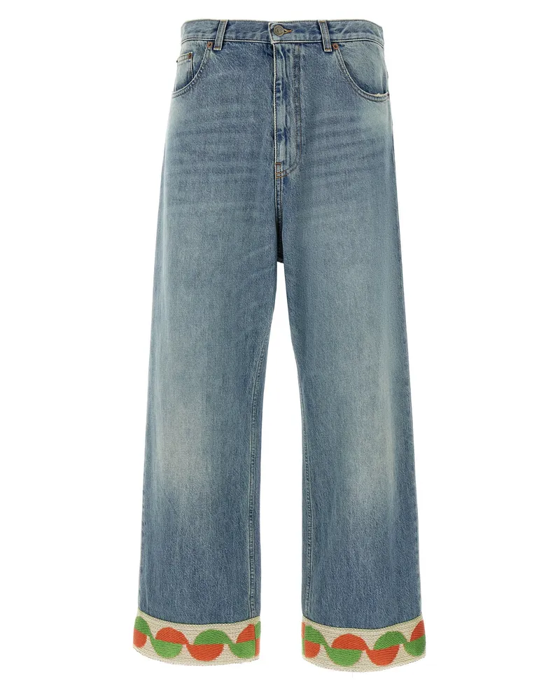Valentino Garavani Valentino Garavani Jacquard Jeans Blue