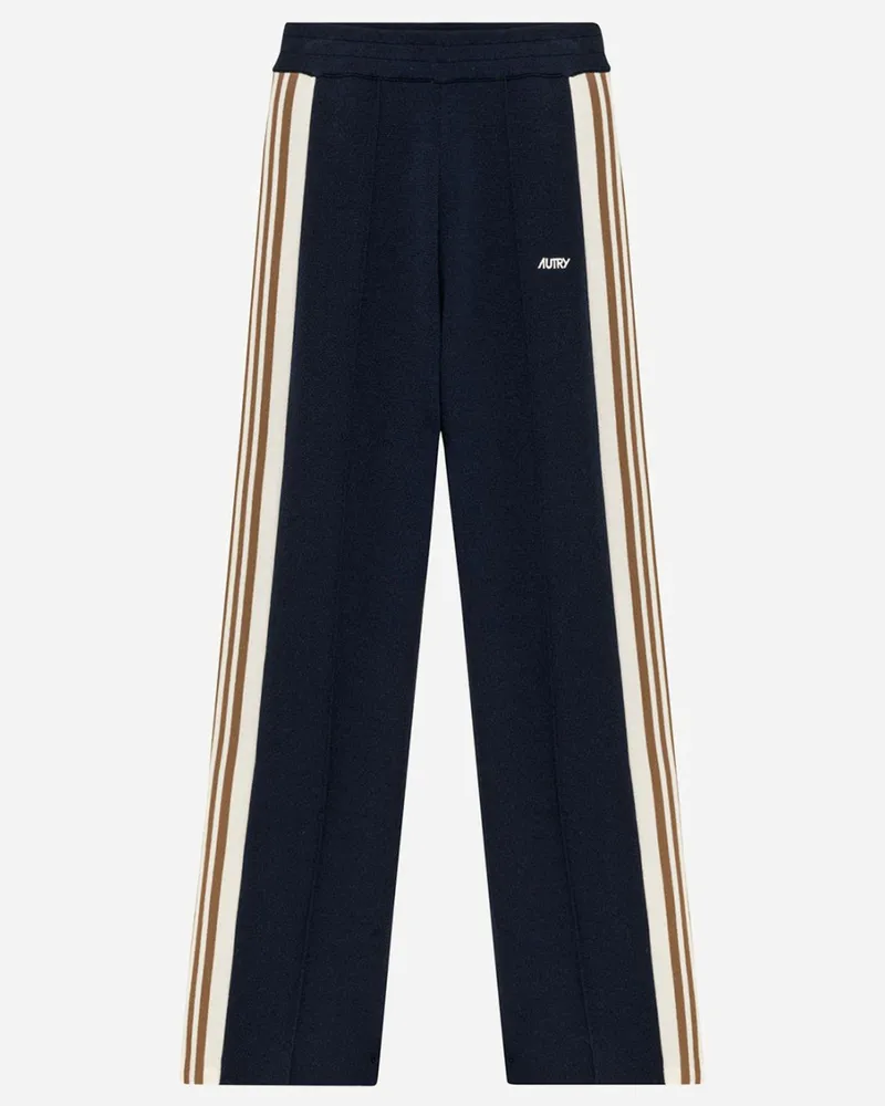 AUTRY Hose aus Viskosemischung mit Logo Blue