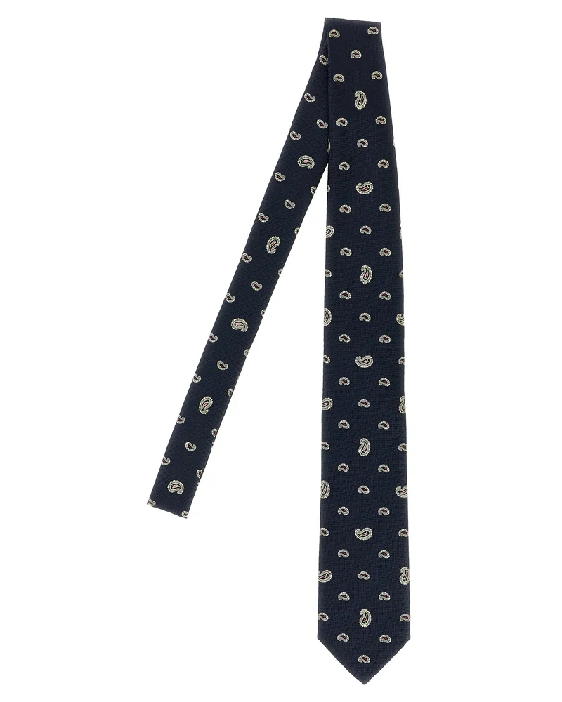 Brioni Jacquard Krawatte Blue