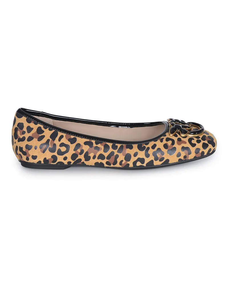 Pinko Ballerinas aus Leder gemacht Brown