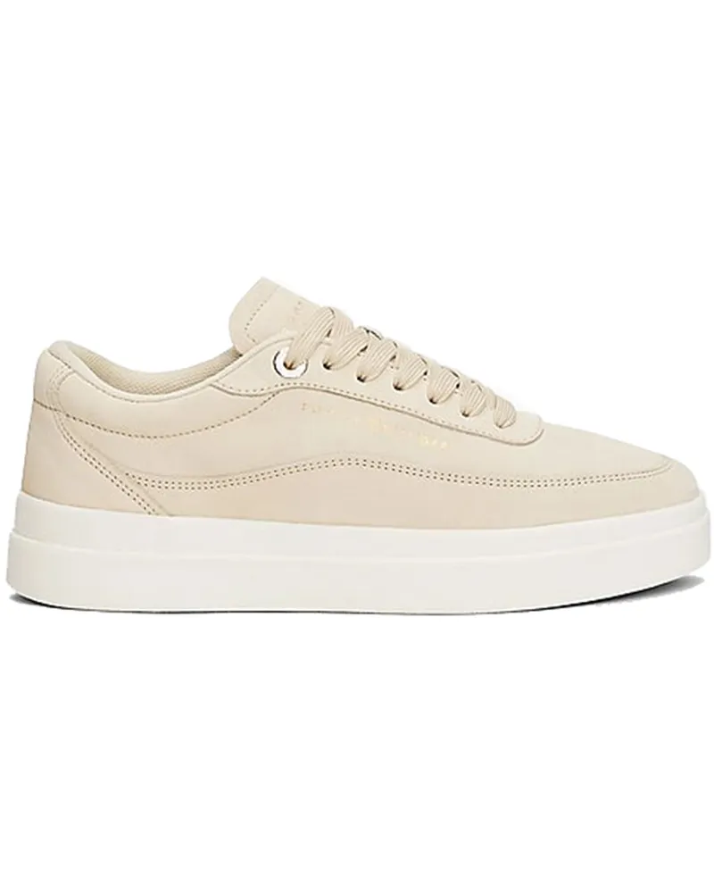 Tommy Hilfiger Leder -Turnschuhe mit Logo Nude