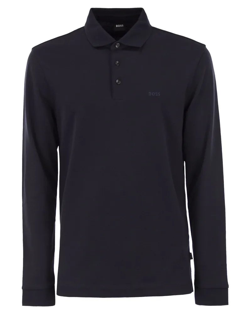 HUGO BOSS Regular Fit Poloshirt aus Interlock-Baumwolle Blue