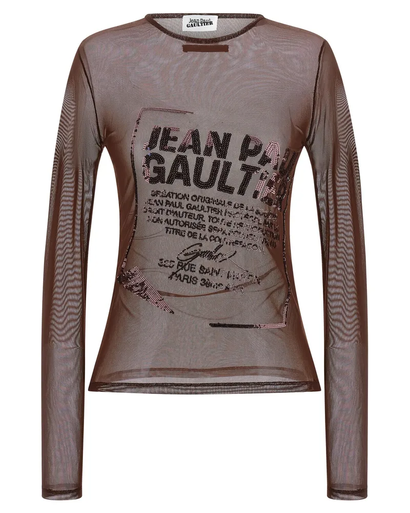 Jean Paul Gaultier The Burgundy Sticked' Top Bordeaux