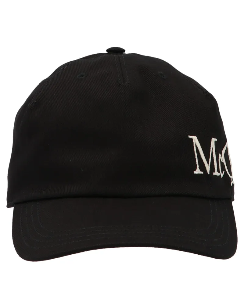 Alexander McQueen Logo Stickerei Schwarz