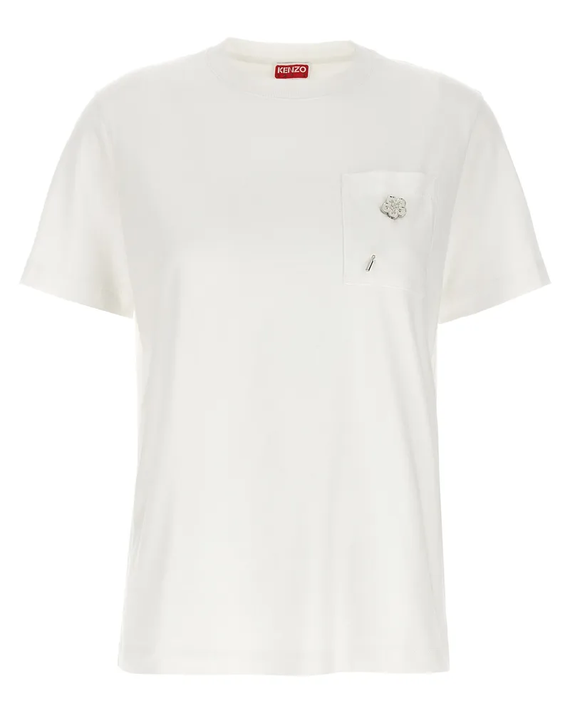 Kenzo Logo Pin T -Shirt White