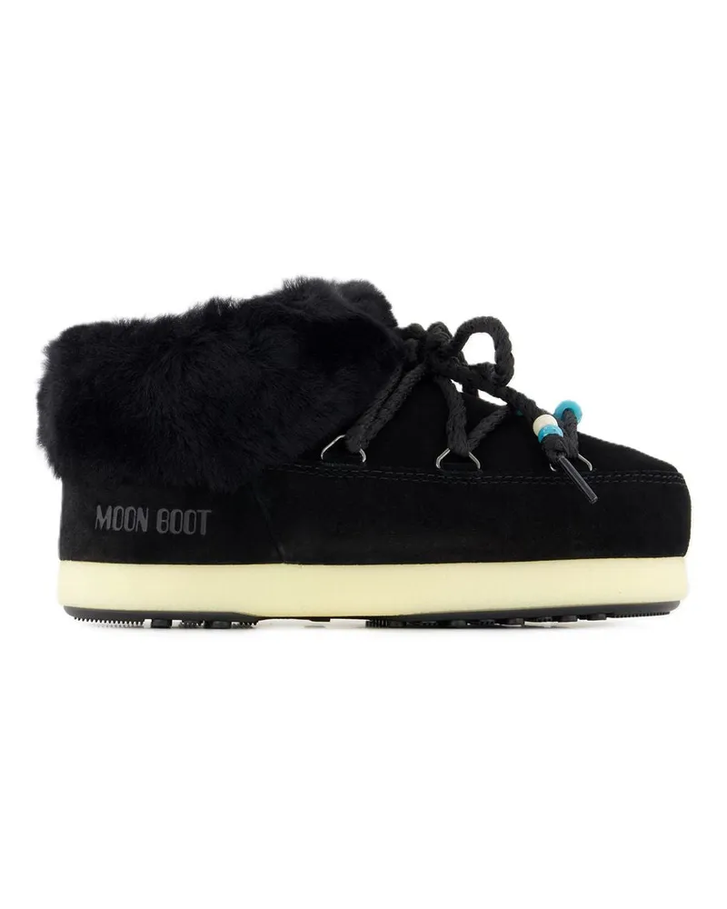 Moon Boot Evx Perlen Knöchelstiefel Mondstiefel Leder schwarz Black