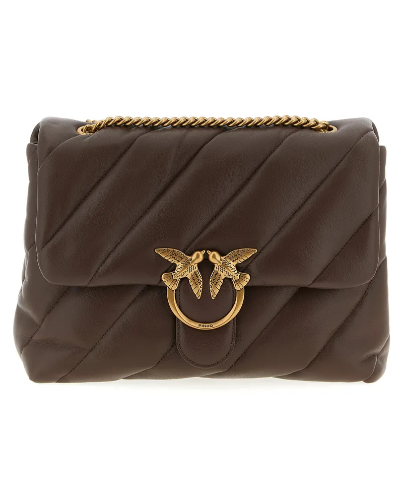 Pinko Umhängetasche „Big Love Bag Puff Maxi Quilt Brown