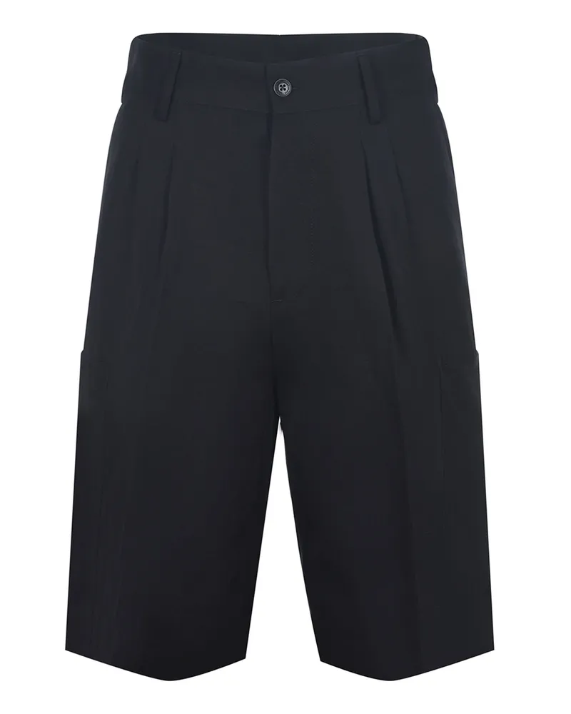 Costumein Bermuda -Shorts aus Leinenmischung Black