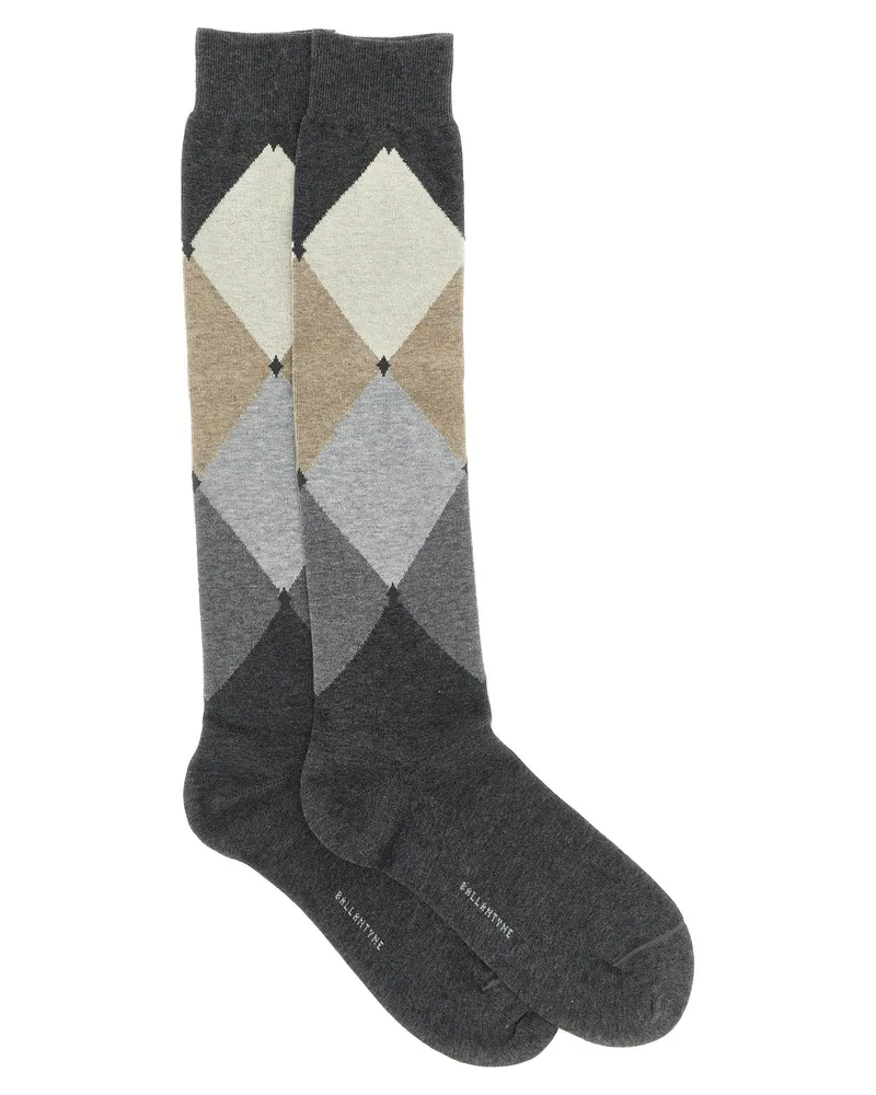 Ballantyne Diamond -geformte Socken Gray