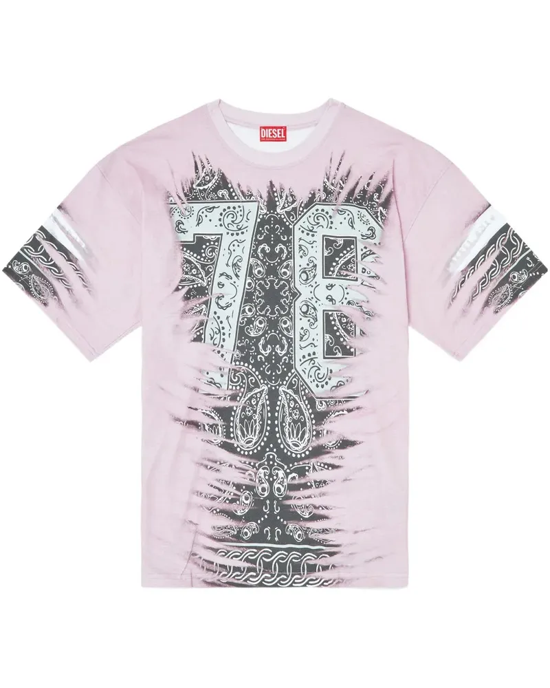 Diesel Bandana Print T -Shirt 72sa