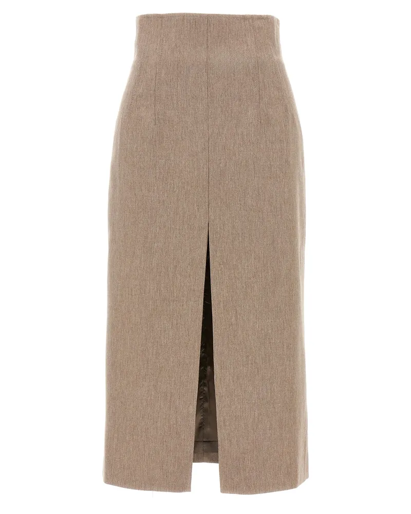 ANDAMANE Der Andamane 'Stephanie' Midi Rock Beige
