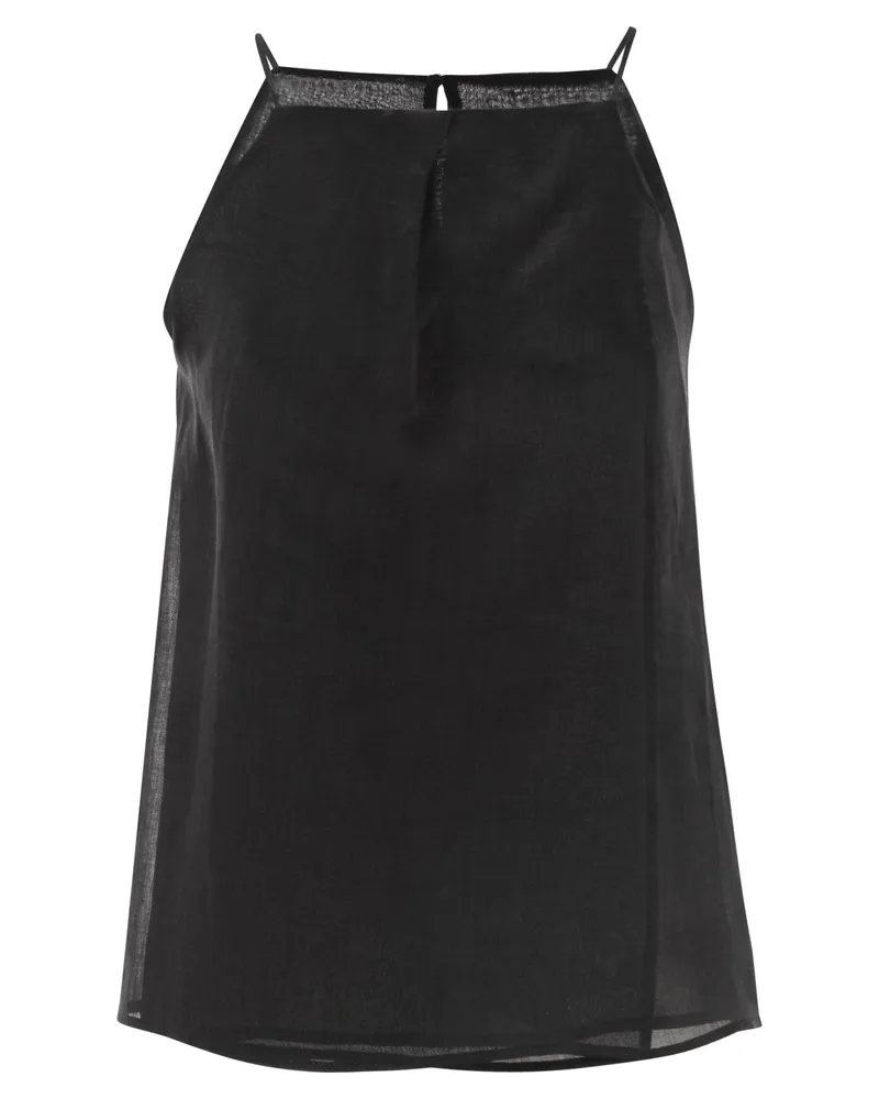 Max Mara Summer Ramie Gaze Top Black