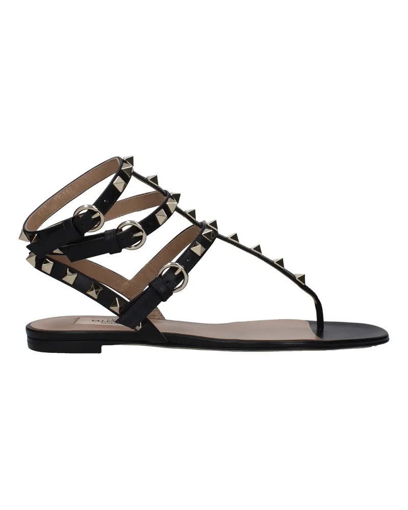 Valentino Garavani Damens Flip-Flops Leder Schwarz -