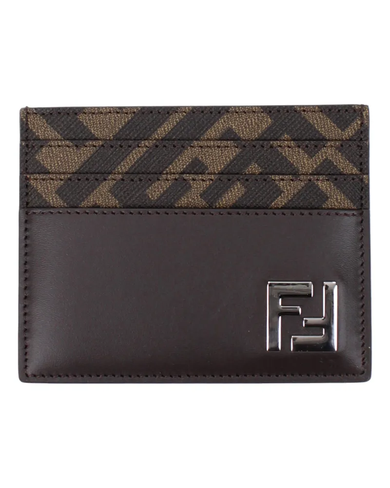 Fendi Herrens Dokumentenhalter Stoff Braun/Ebenholz -