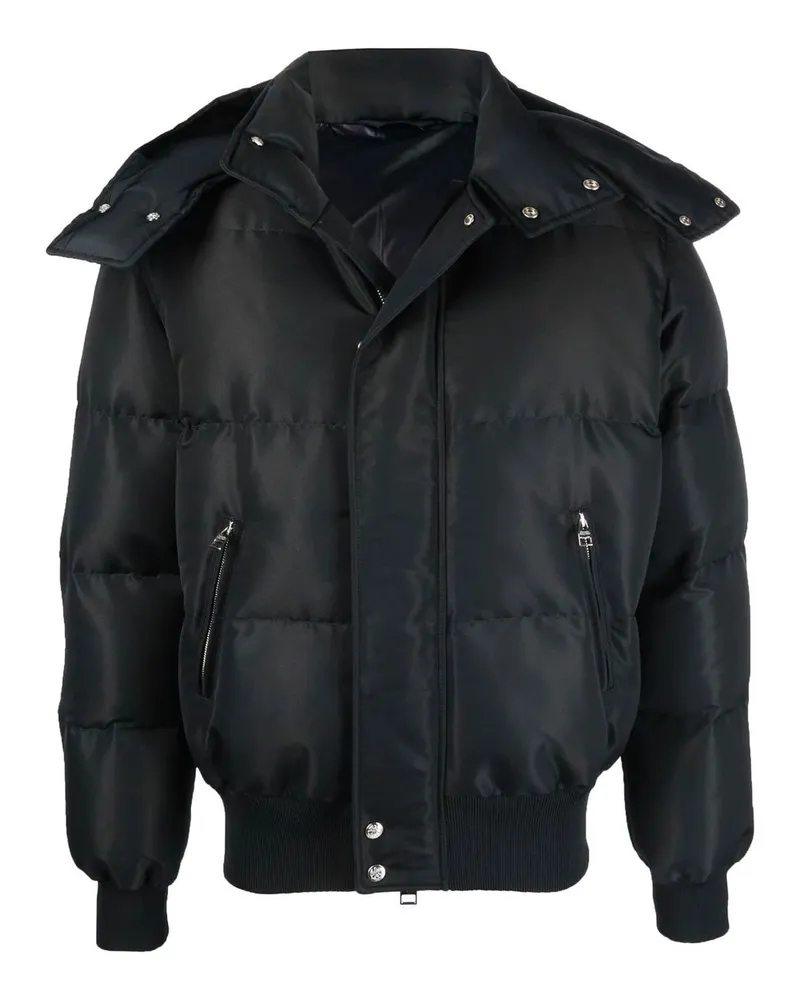 Alexander McQueen Wollmischung P Ed Bomber Schwarz